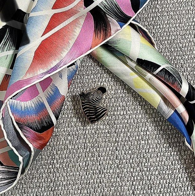 Hermes zebra scarf ring 絲巾扣chanel, 名牌, 飾物及配件- Carousell