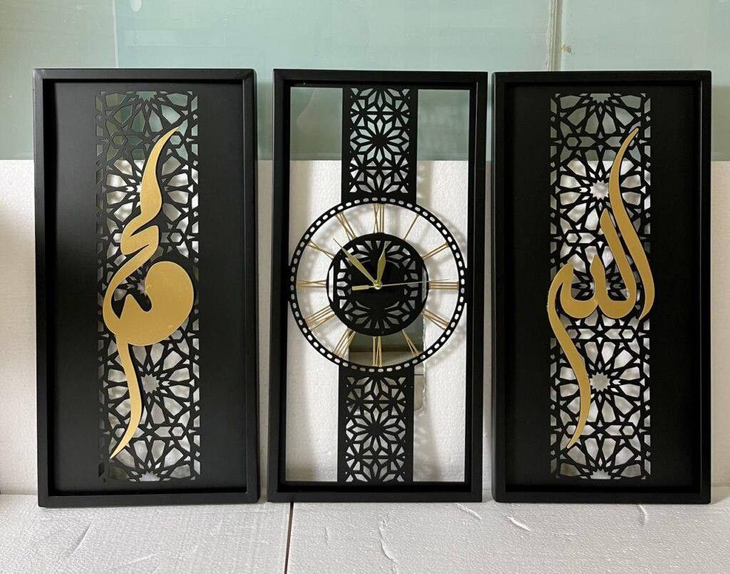 Hiasan dinding jam besi, Furniture & Home Living, Home Decor, Wall