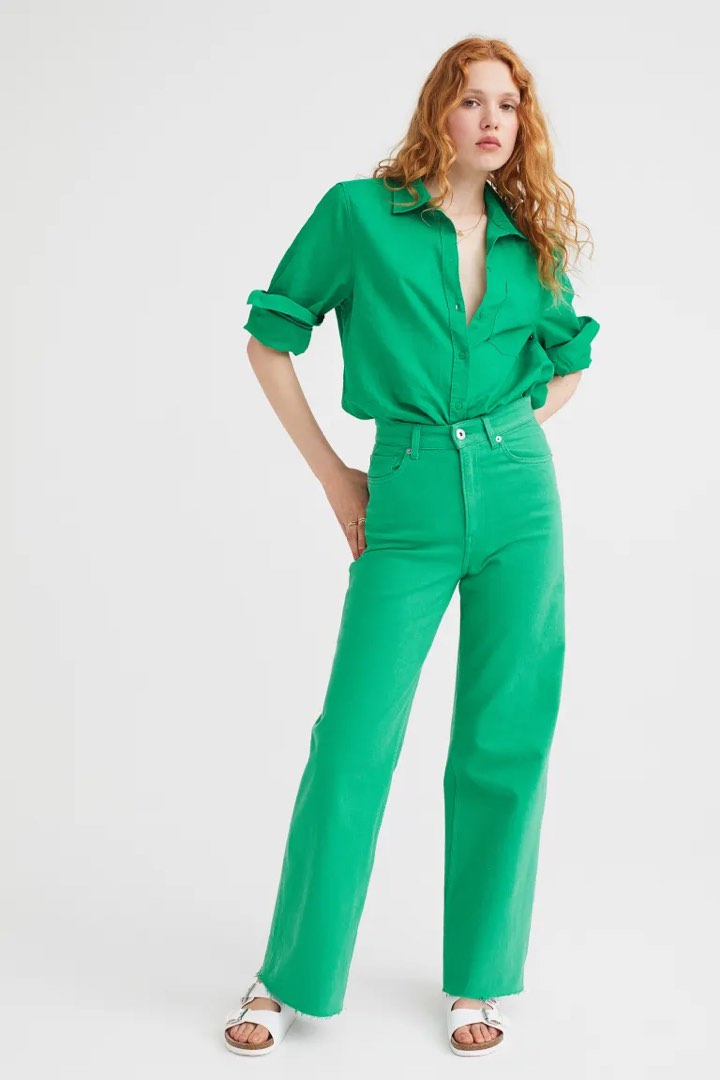 Green sales jeans h&m
