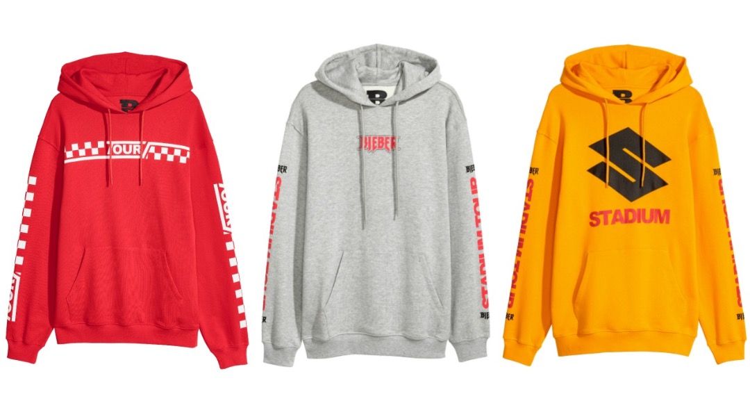 H M Justin Bieber Hoodie Red Men s Fashion Coats Jackets and Outerwear on Carousell