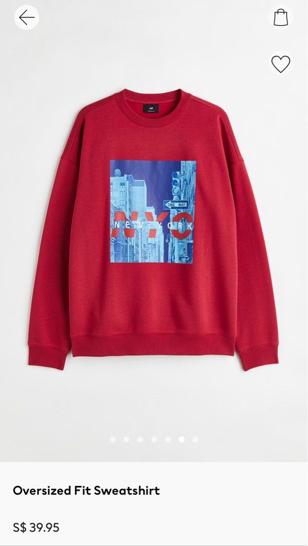 Red sweatshirt clearance h&m