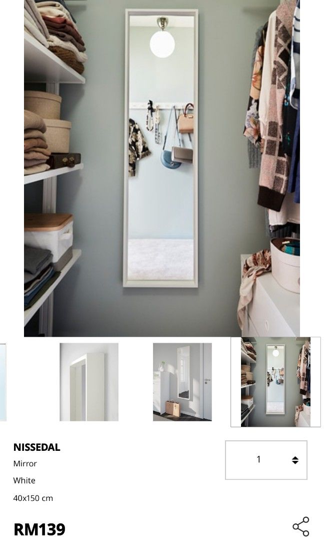 IKEA mirror, Furniture & Home Living, Home Decor, Mirrors on Carousell