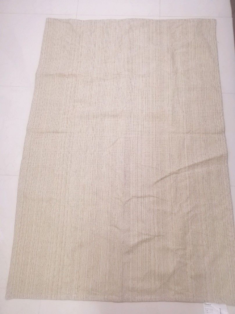 TIPHEDE rug, flatwoven, natural/black, 120x180 cm (3'11x5'11