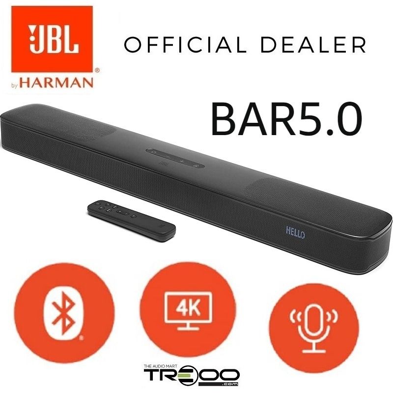 [Discontinued] JBL Bar 5.0 Multibeam Dolby Atmos Wireless  Bluetooth/WiFi/Ethernet Soundbar Speaker