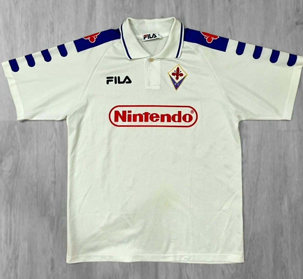 Jersey Ac Fiorentina 1998 Nintendo Vintage jersi Men s Fashion