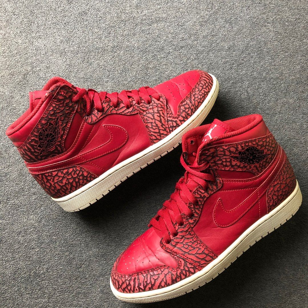 Jordan 1 high red cement Men s Fashion Footwear Sneakers on