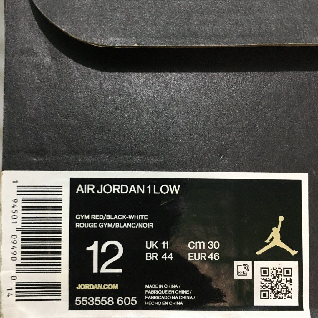 Jordan 1 low Reverse bred pebbled swoosh, Men's Fashion, Footwear