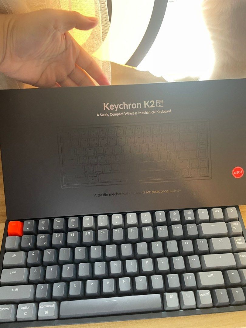 Keychron K2 C1 紅軸/茶軸藍牙無線, 電腦＆科技, 電腦周邊及配件, 電腦