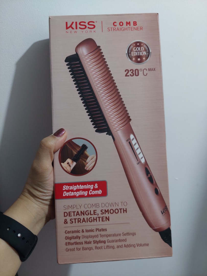Kiss comb straightener gold edition online