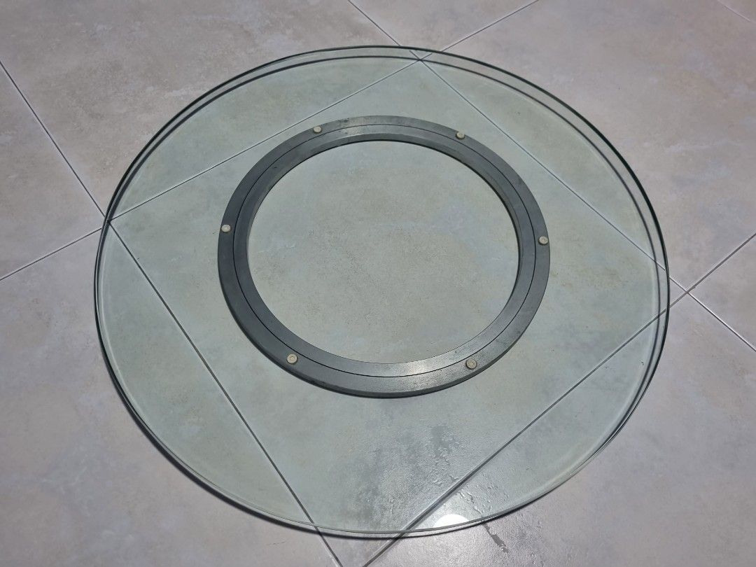 Glass Lazy Susan (60cm diameter), Furniture & Home Living, Kitchenware