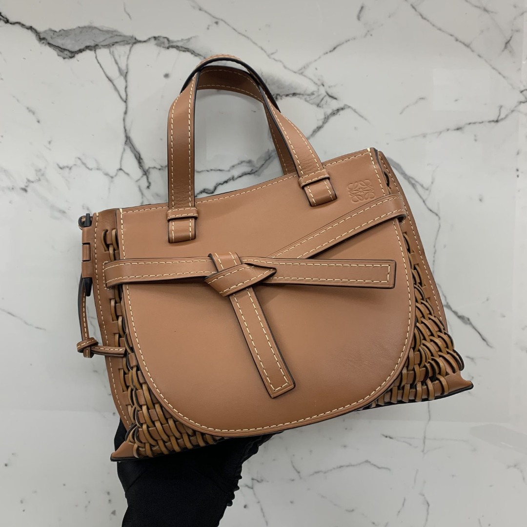 Loewe Gate Top Handle Bag in Brown