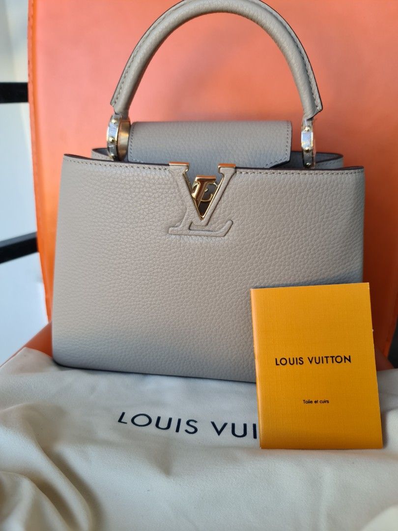 Louis Vuitton Capucines BB Galet Grey Python Leather Handle