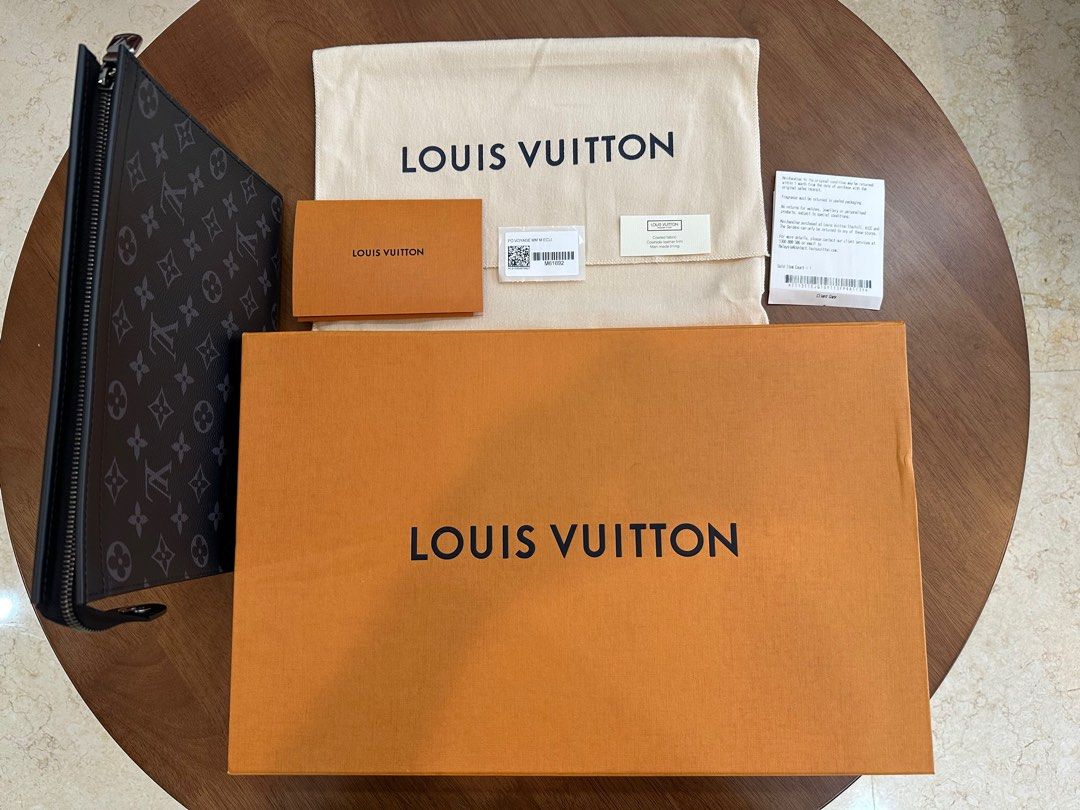 New] Louis Vuitton Pochette Voyage MM M61692  Black and Grey Monogra –  Auction2u Malaysia
