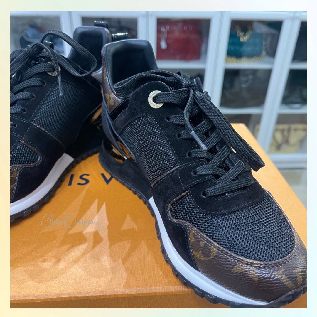 Louis Vuitton BlackBrown Monogram Canvas And Suede Run Away Low Top S   BOPF  Business of Preloved Fashion