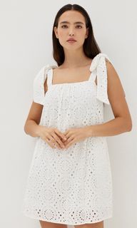 Lucinda Broderie Tie Shoulder Romper