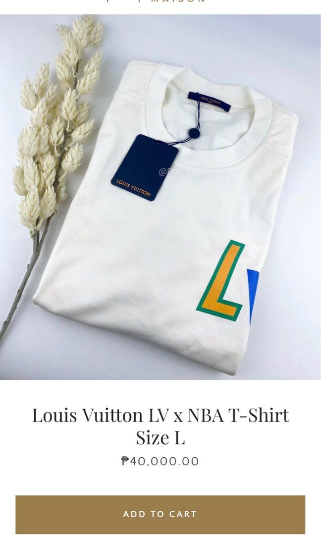 LV x NBA Shirt (Small for Men  Medium for Women's), Luxury, Apparel on  Carousell