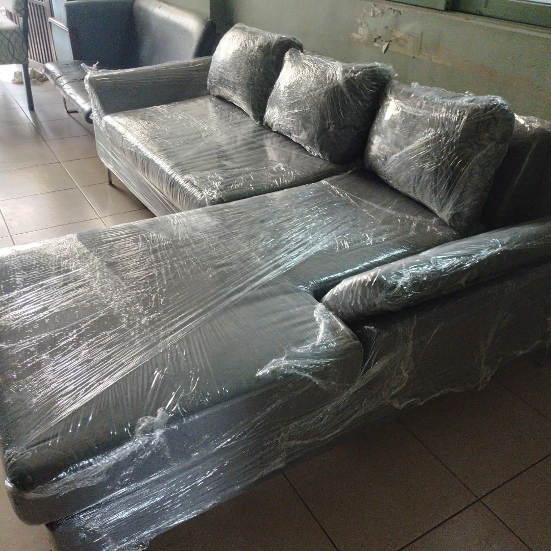 mandaue foam Lshape sofa, Furniture & Home Living, Furniture, Sofas on Carousell