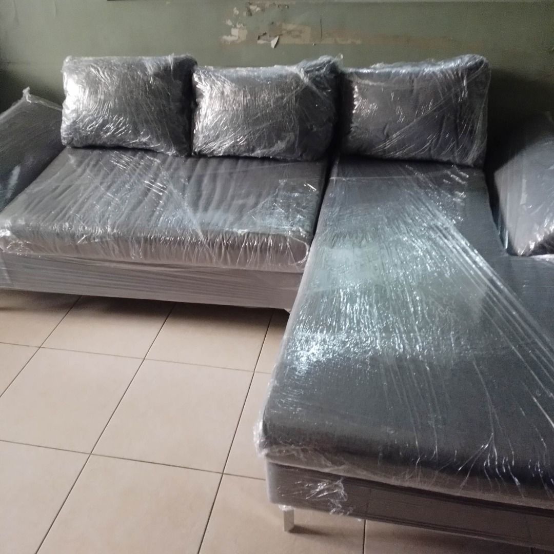 mandaue foam Lshape sofa, Furniture & Home Living, Furniture, Sofas on Carousell