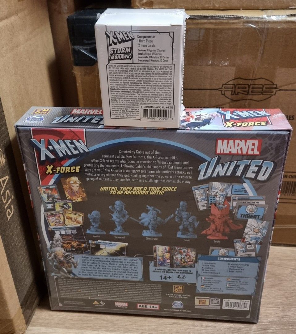 Marvel United XMen X Force set & Kickstarter Exclusive Storm miniature