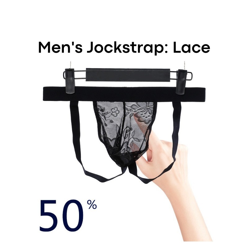 Men's Jockstrap Lace Jockstrap Underwear (NYK1010), Men's Fashion