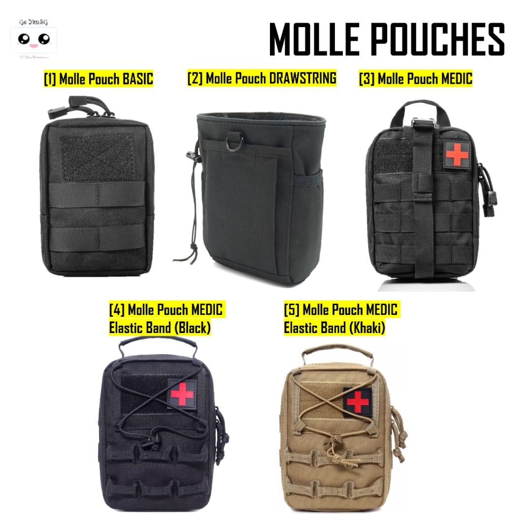 Molle Pouch Tactical Crossbody Bag Drawstring Handyman Utility