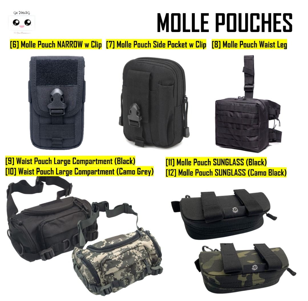 Molle Pouch Tactical Crossbody Bag Drawstring Handyman Utility