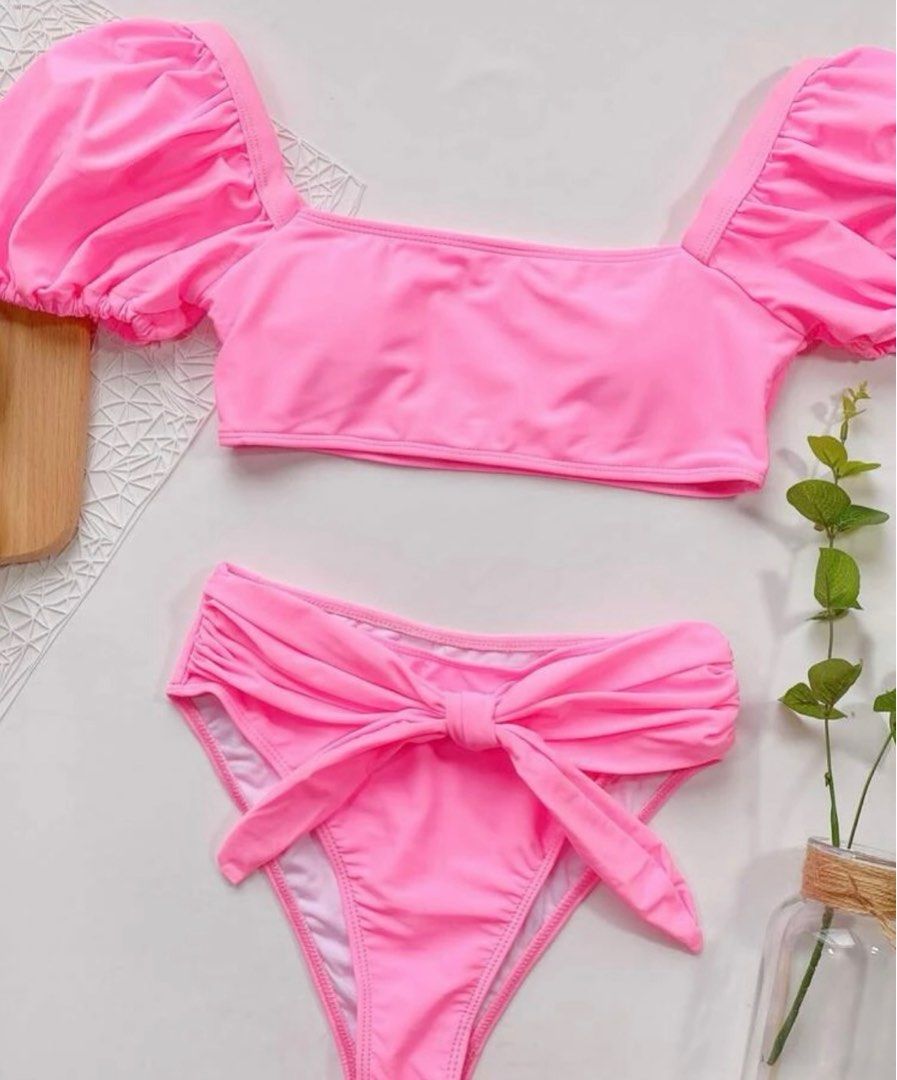Neon Pink Shein Swimwear, Women's Fashion, Swimwear, Bikinis