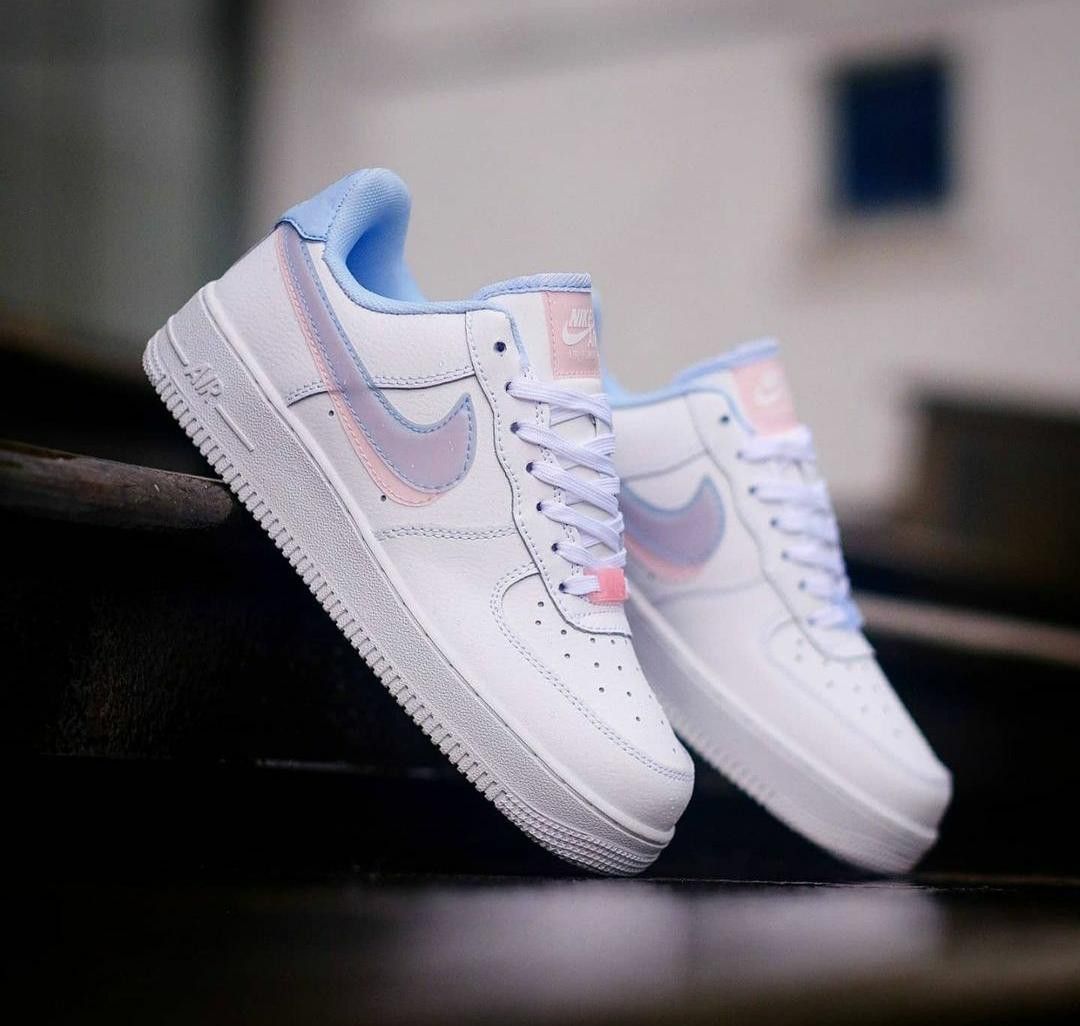 Air force one light blue swoosh clearance