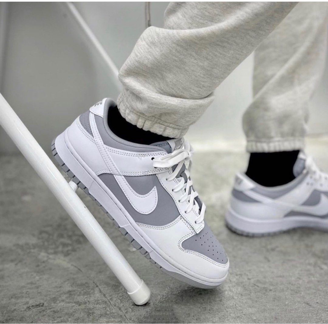 White and clearance grey nikes
