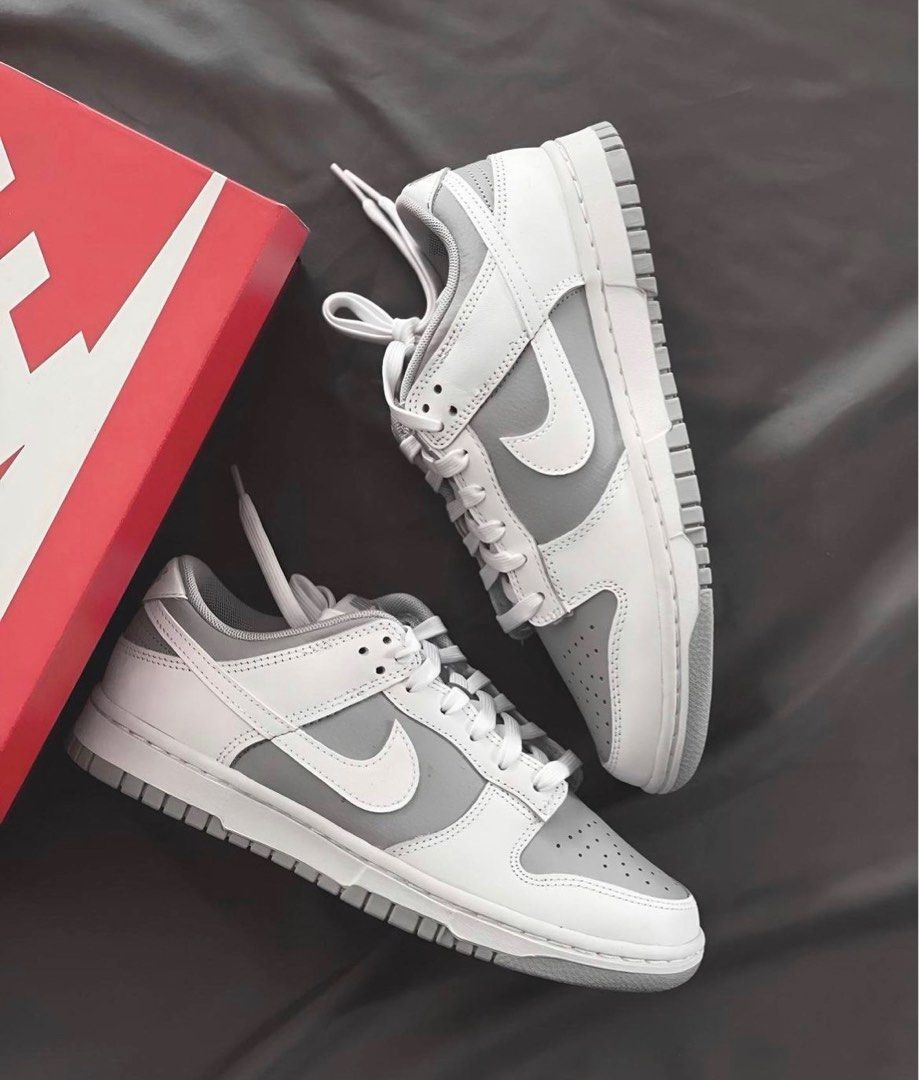 White and on sale grey nikes