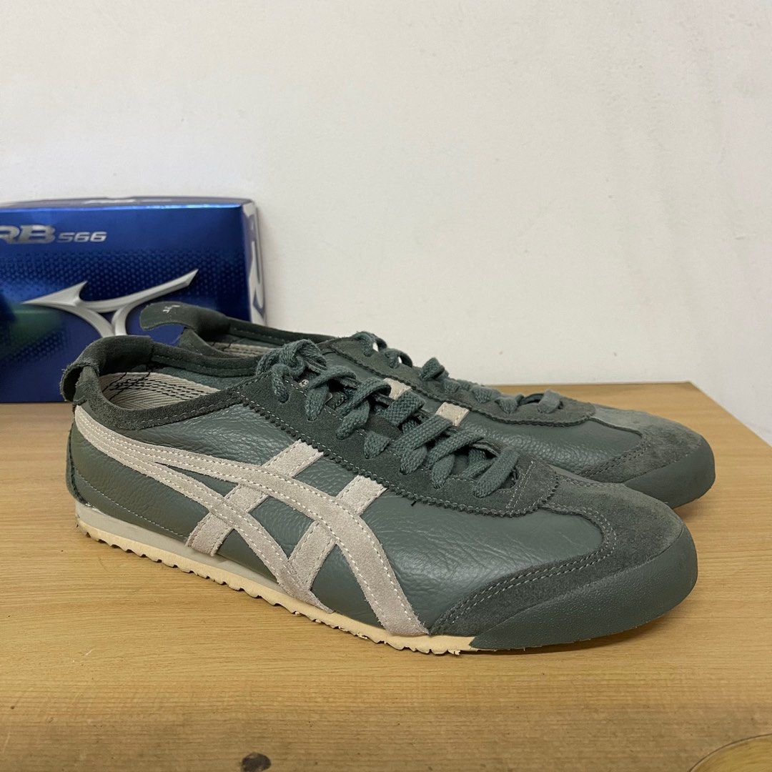 Onitsuka Tiger Leather Green, Men's Fashion, Footwear, Sneakers on ...