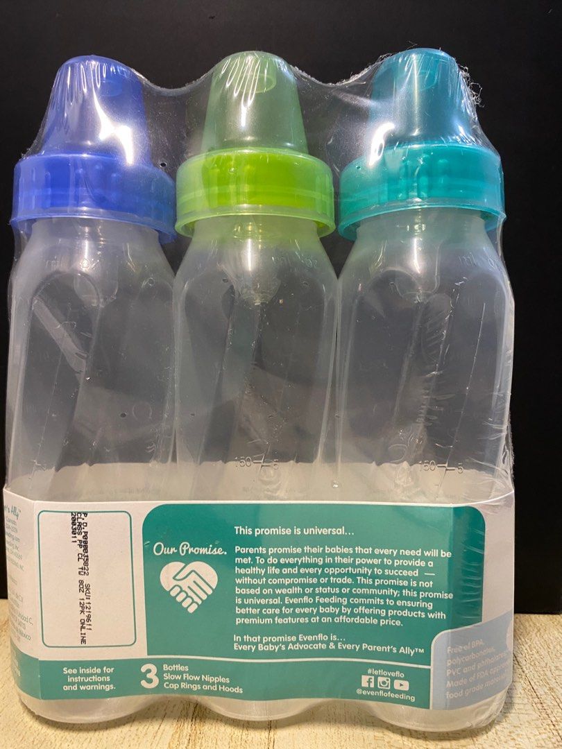 (Original & Sealed) Evenflo Classic Clear BPAFree Plastic Baby Bottle