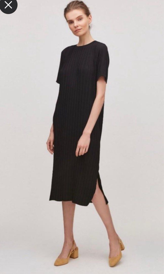 Osn black pleated shift dress, Women's Fashion, Dresses u0026 Sets, Dresses on  Carousell