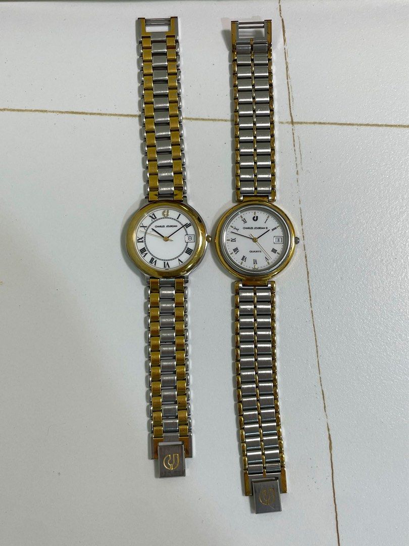 Pair of Vintage Swiss Watches: Charles Jourdan/Charles Jourdan II, Luxury,  Watches on Carousell