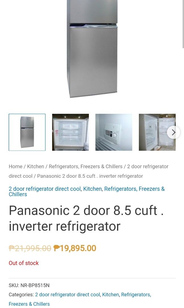 PANASONIC INVERTER REFRIGERATOR MATIPID SA KURYENTE, TV & Home