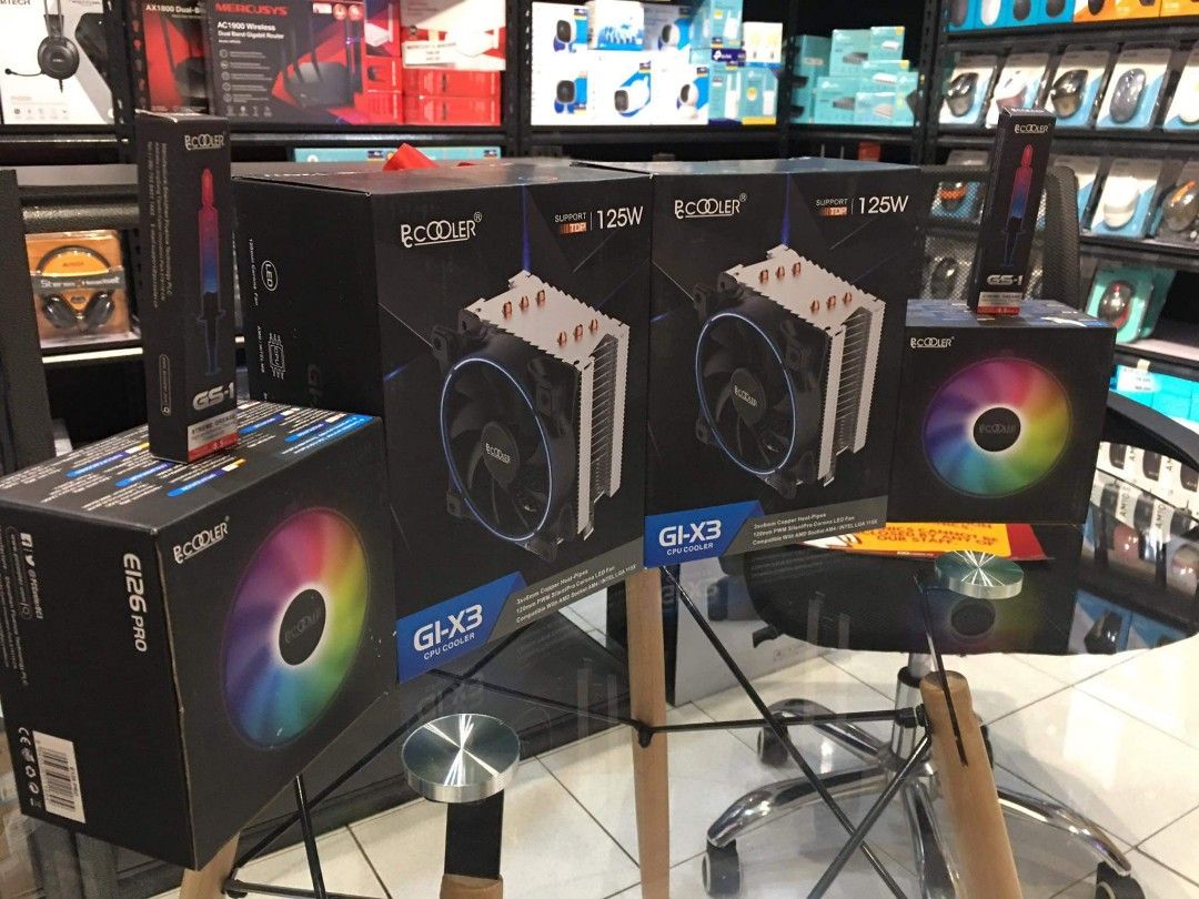 Pc Cooler for sale! (Category: Computer Parts) located in Makati City. Submitted by techubstoreandaccessories (Listing ID 1211542662, Image 2). Description: 🔻 PC Cooler E126PRO CPU Cooler Fan TPD 92W Halo SRGB 🔻 PC Cooler GI-X3B CPU Cooler Fan Full Tower TPD 125W RGB Strip 🔻 PC Cooler High Performance Thermal Grease GS-1 ON HAND! READY TO SHIP! 💯 GUARANTEED ORIGINAL ❗❗❗ ACTUAL PICS POSTED. DIRECT SUPPLIER❗❗❗BRANDNEW ITEMS❗❗❗ WITH 7DAYS REPLAC