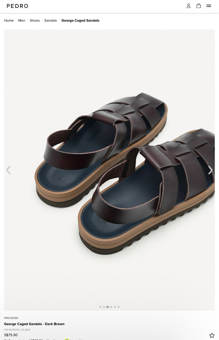 Men's top caged sandals