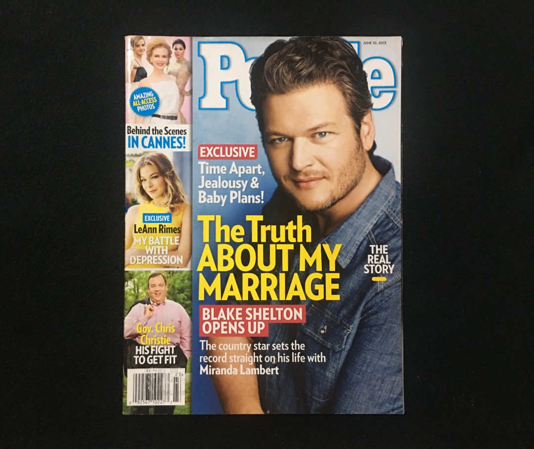 People Magazine Blake Shelton Cover June 10 2013, Hobbies & Toys, Books ...