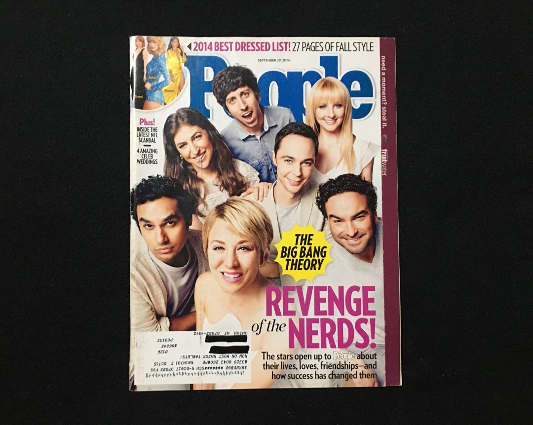 People Magazine The Big Bang Theory Cover September 29 2014, Hobbies