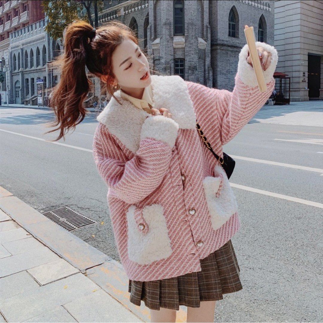 Pink outerwear jackets sale