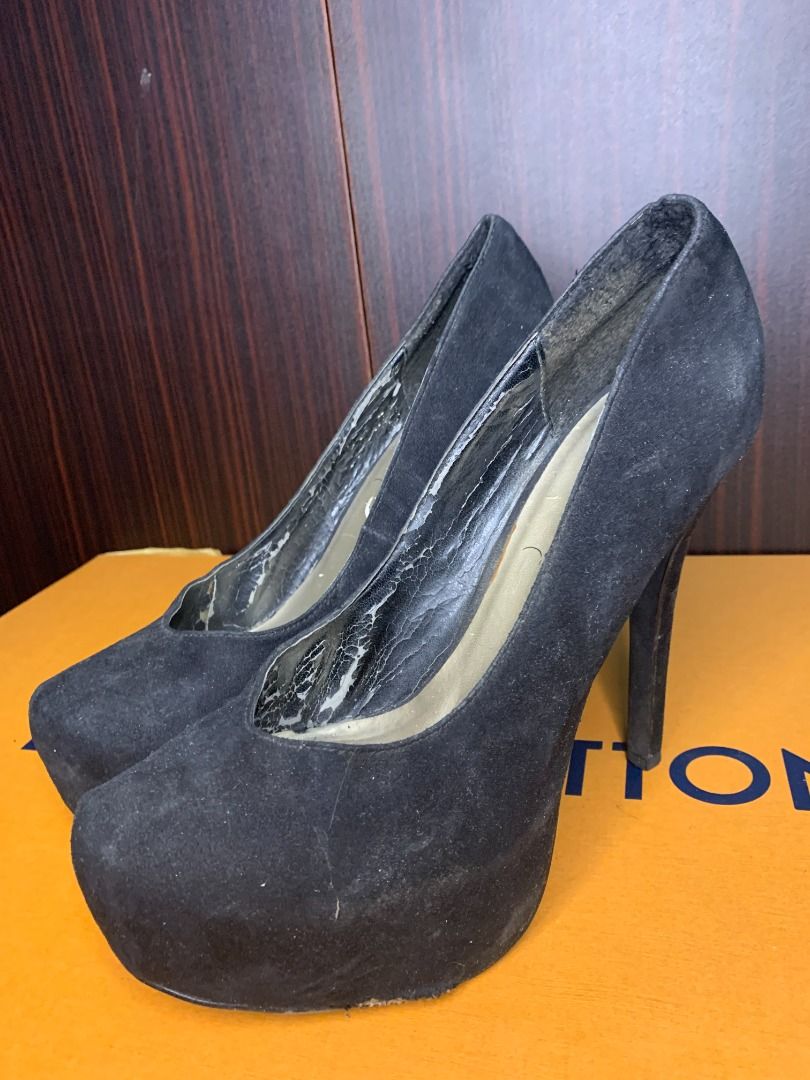 Plain Black Velvet Pumps/High Heels, Women's Fashion, Footwear, Heels