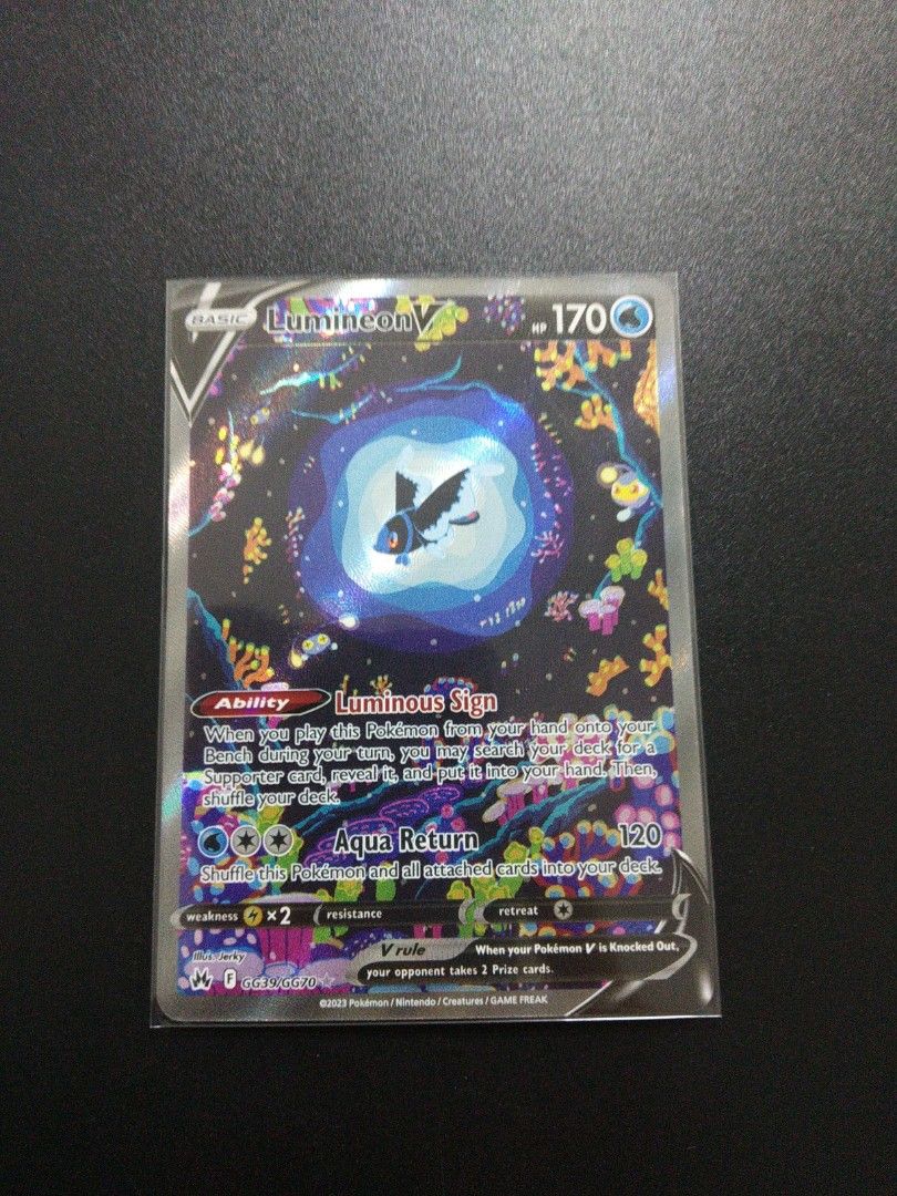pokemon card lumineon Trading Game S9 030/100 RR V (Rank A) Part of the community Lumineon V 2022 Japanese Sword