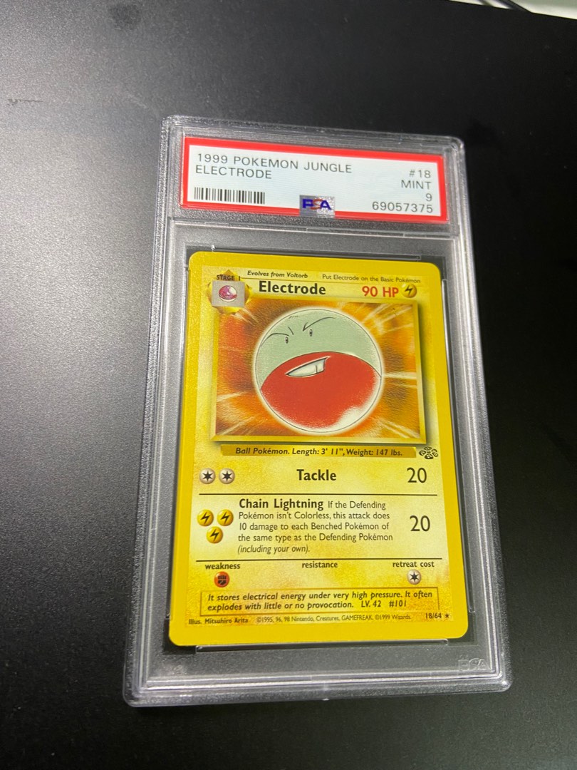 PSA 9 Electrode 18/64 Rare Jungle Set 1999 Pokémon Card, Hobbies & Toys