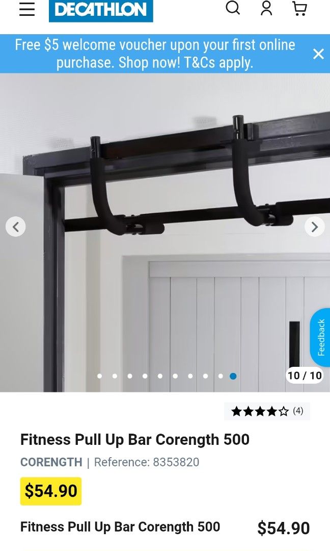 pull up bar Sports Equipment Exercise Fitness Cardio Fitness Machines on Carousell