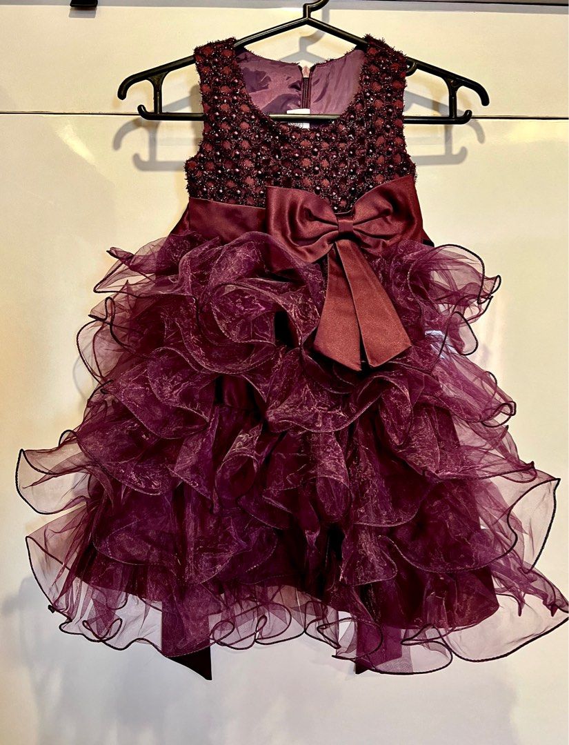 Purple gown (Category: Babies & Kids Fashion) located in Taguig. Submitted by Athena_ApolloShop (Listing ID 1211435109, Image 1). Description: Unused gown fits to 2yr old P350 only. Bought price P1299.