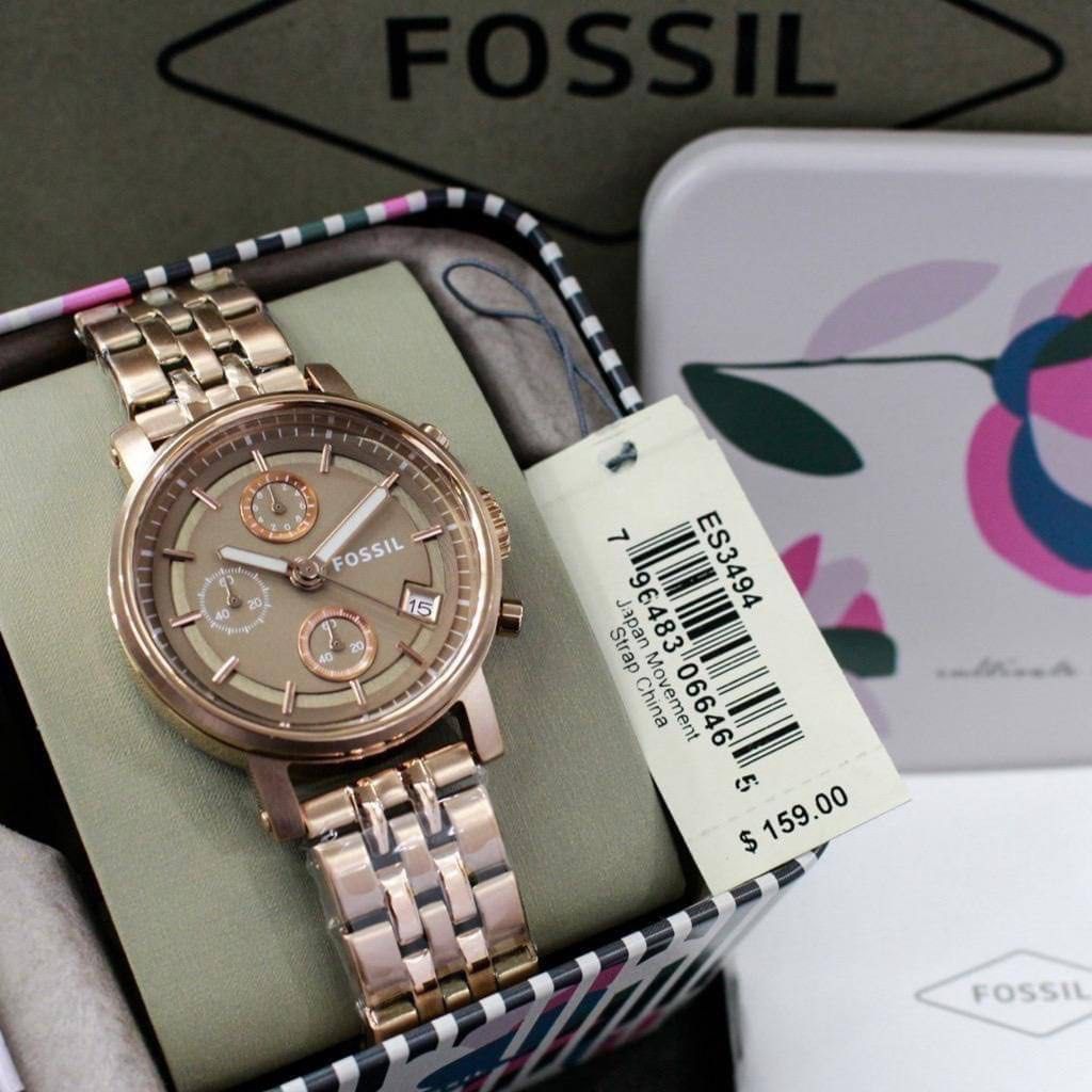 RESTOCK ORIGINAL FOSSIL BOYFRIEND CHRONOGRAPH BROWN DIAL