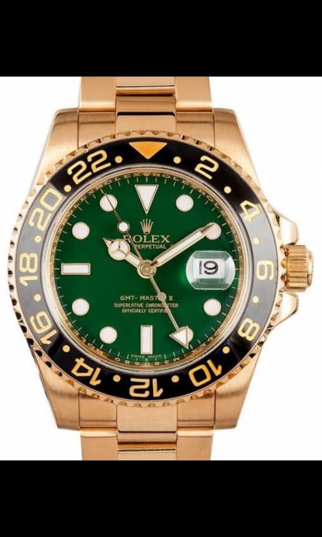 Gmt master 2 gold green online