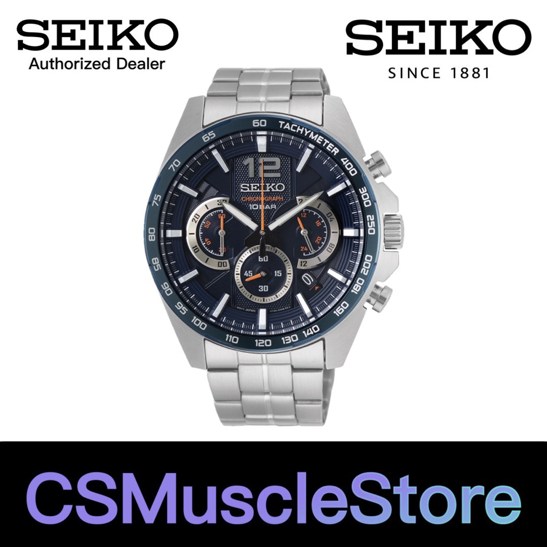 SEIKO Men Neo Sport Chronograph Blue Dial SSB345P1, Men's Fashion, Watches  & Accessories, Watches on Carousell