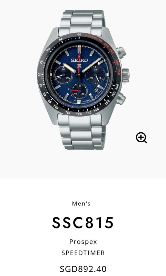 Seiko Prospex Speedtimer SSC815 Solar Watch, Men's Fashion, Watches &  Accessories, Watches on Carousell