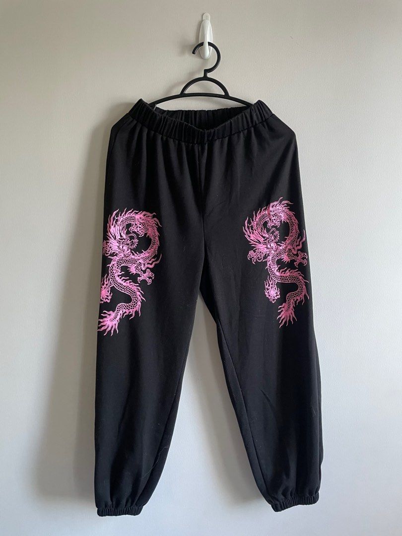 Pink dragon store sweatpants